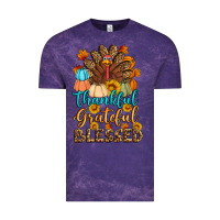 Cloud Purple thankful grateful blessed turkey Vintage Tee - Artiststas