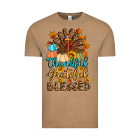 Vintage Coffee thankful grateful blessed turkey Vintage Tee - Artiststas