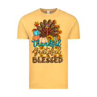Vintage Mustard thankful grateful blessed turkey Vintage Tee - Artiststas