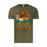 Vintage Olive thankful grateful blessed turkey Vintage Tee - Artiststas