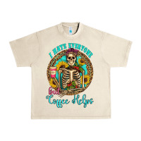 Sandshell i hate everyone but coffee helps western skeleton coffee sunflowers Urban Heavy Tee - Artiststas