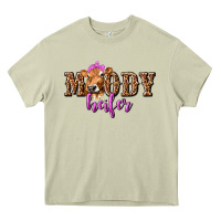 Mossy moody heifer with leopard tbw Heavy Core Tee - texasbilliewilder