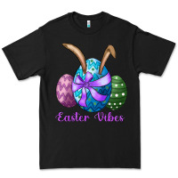 Black easter bunny ear eggs easter vibes Premium Tee - RanaPortraitStore