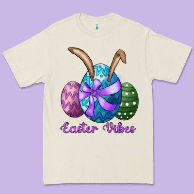 Premium Tee easter bunny ear eggs easter vibes