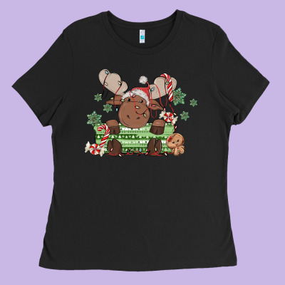 Ladies Tee christmas reindeer
