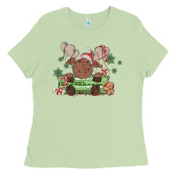 Matcha christmas reindeer Ladies Tee - MaliasSmallBusiness