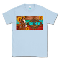 Dusty Blue aztec horse cactus and sunflowers license plate template Classic Tee - Artiststas