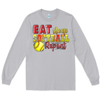 Moon Dust Eat Sleep Softball Repeat Long Sleeve Tee - LillyAllenDesigns