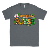 Charcoal Heather one lucky nurse Classic Tee - AdoDesignShop