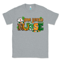 Heather Grey one lucky nurse Classic Tee - AdoDesignShop