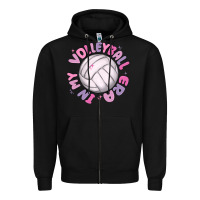 Black in my volleyball era Zipper Hoodie - MaliasSmallBusiness