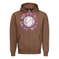 Chestnut in my volleyball era Zipper Hoodie - MaliasSmallBusiness