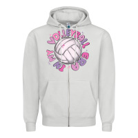 Dove Grey in my volleyball era Zipper Hoodie - MaliasSmallBusiness