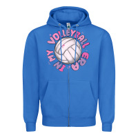 True Royal in my volleyball era Zipper Hoodie - MaliasSmallBusiness