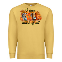 Antique Gold i love fall most of all Premium Sweatshirt - RacoonDesign