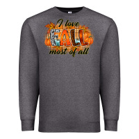 Charcoal Heather i love fall most of all Premium Sweatshirt - RacoonDesign
