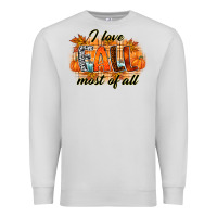 Dove Grey i love fall most of all Premium Sweatshirt - RacoonDesign