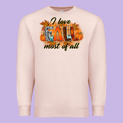 I Love Fall Most Of All Premium Sweatshirt Designed By Racoondesign