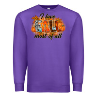 Purple i love fall most of all Premium Sweatshirt - RacoonDesign