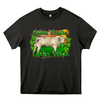 Asphalt Thick Thighs Lucky Vibes Charolais Bull Heavy Core Tee - RanaPortraitStore