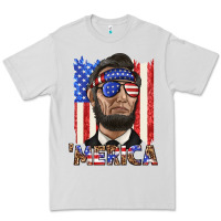 Dove Grey merica with lincoln Premium Tee - texasbilliewilder