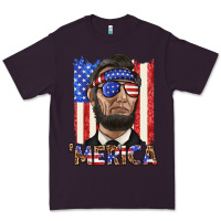 Plum merica with lincoln Premium Tee - texasbilliewilder