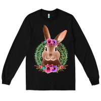 Black western leopard and flowers easter bunny Long Sleeve Tee - Jasminsmagicworld