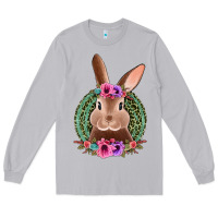 Moon Dust western leopard and flowers easter bunny Long Sleeve Tee - Jasminsmagicworld