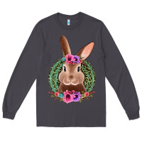 Smoke western leopard and flowers easter bunny Long Sleeve Tee - Jasminsmagicworld