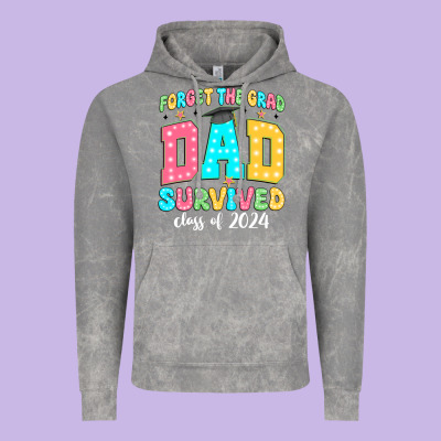 Forget The Grad Dad Survived Class Of 2024 Vintage Hoodie Designed By Jahusdesignshop