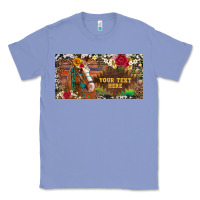 Colony Blue (preview)western turquoise gemstone horse cowhide leopard floral backg Classic Tee - Artiststas