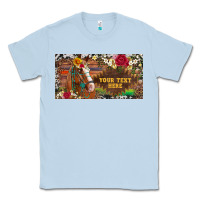 Dusty Blue (preview)western turquoise gemstone horse cowhide leopard floral backg Classic Tee - Artiststas