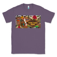 Lavender (preview)western turquoise gemstone horse cowhide leopard floral backg Classic Tee - Artiststas