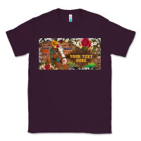 Plum (preview)western turquoise gemstone horse cowhide leopard floral backg Classic Tee - Artiststas