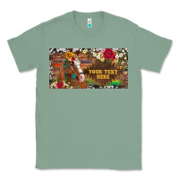 Sage (preview)western turquoise gemstone horse cowhide leopard floral backg Classic Tee - Artiststas