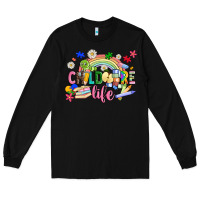 Black childcare life Long Sleeve Tee - JahusDesignShop