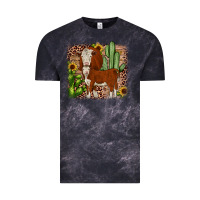 Cloud Black Hereford cactus sunflower Vintage Tee - JahusDesignShop