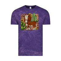 Cloud Purple Hereford cactus sunflower Vintage Tee - JahusDesignShop