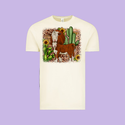 Hereford Cactus Sunflower Vintage Tee Designed By Jahusdesignshop