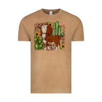 Vintage Camel Hereford cactus sunflower Vintage Tee - JahusDesignShop