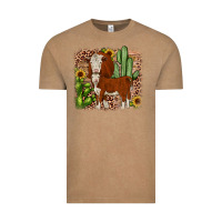 Vintage Coffee Hereford cactus sunflower Vintage Tee - JahusDesignShop