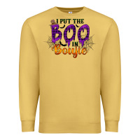 Antique Gold I put the Boo in Boujie Premium Sweatshirt - RacoonDesign
