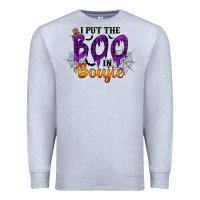 Heather Grey I put the Boo in Boujie Premium Sweatshirt - RacoonDesign
