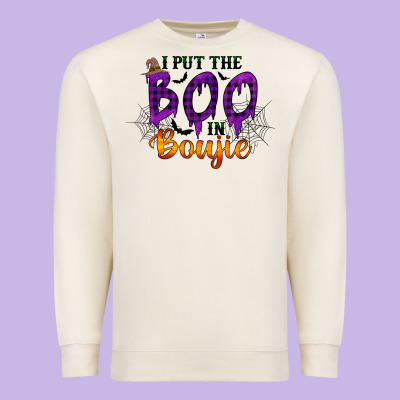 I Put The Boo In Boujie Premium Sweatshirt Designed By Racoondesign