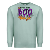 Seafoam I put the Boo in Boujie Premium Sweatshirt - RacoonDesign
