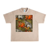 French Oak squirrel pumpkin seamless Urban Heavy Tee - BundleAndBundleShop