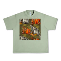 Oil Green squirrel pumpkin seamless Urban Heavy Tee - BundleAndBundleShop