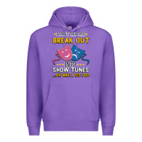 Purple My Brain is 95% Show Tunes. Funny Theatre Gift. Premium Hoodie - Bettercallsaul