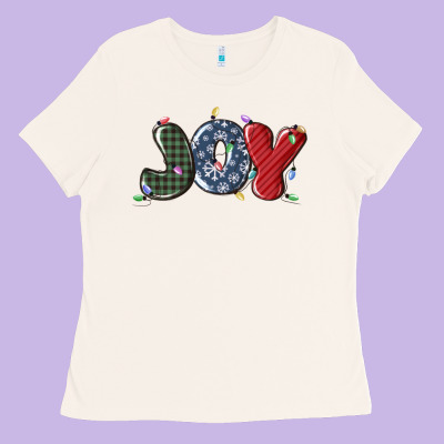 Ladies Tee joy christmas lights