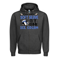 Charcoal Heather if you want a soft serve get some ice cream Zipper Hoodie - MaliasSmallBusiness